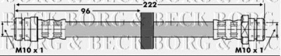 BORG & BECK bbh6658 -  Тормозной шланг